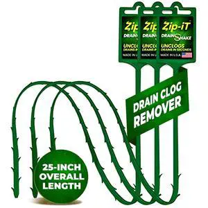 The original Hair Clog Remover 25-inch Overall Length Drain Snake Cleaner (3-Pack), Unclog Your Sink, Shower, & Tub Drain In Seconds Non-toxic, Made in the USA The original Hair Clog Remover 25-inch Overall Length Drain Snake Cleaner (3-Pack), Unclog Your Sink, Shower, & Tub Drain In Seconds Non-toxic, Made in the USA