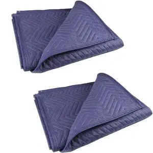 2 Moving Blankets 40"x 72" Heavy Duty Packing Blankets for Moving Shipping Thick Furniture Wrapping for Moving Supplies Professional Quilted Shipping Blankets 2 Moving Blankets 40"x 72" Heavy Duty Packing Blankets for Moving Shipping Thick Furniture Wrapping for Moving Supplies Professional Quilted Shipping Blankets