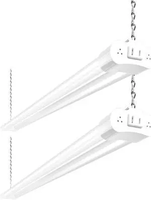 4FT Linkable LED Shop Light for Garage,4400LM,5000K Daylight | 42W Utility Linkable Shop Light Fixture LED Workbench Shop Light with Plug, Hanging or Surface Mount,White - ETL,2 Pack 4FT Linkable LED Shop Light for Garage,4400LM,5000K Daylight | 42W Utility Linkable Shop Light Fixture LED Workbench Shop Light with Plug, Hanging or Surface Mount,White - ETL,2 Pack