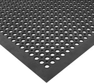 Heavy Duty Rubber Floor Mat Non-Slip, Waterproof, Easy to Clean Anti-Fatigue Mat for Commercial Kitchens, Restaurants, Workshops Oil Resistant, Hose Washable 36" x 60", Black Heavy Duty Rubber Floor Mat Non-Slip, Waterproof, Easy to Clean Anti-Fatigue Mat for Commercial Kitchens, Restaurants, Workshops Oil Resistant, Hose Washable 36" x 60", Black