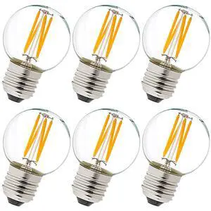 G16.5 Edison Bulbs,E26 Led Bulb 60 watt,Warm White 2700K,Clear | Dimmable,6w=60 watt light bulbs,600lm,AC120V,360°,ETL,No Flicker,Globe Light Bulbs for Pendant,Chandeliers,Vanity,Desk,6Pack G16.5 Edison Bulbs,E26 Led Bulb 60 watt,Warm White 2700K,Clear | Dimmable,6w=60 watt light bulbs,600lm,AC120V,360°,ETL,No Flicker,Globe Light Bulbs for Pendant,Chandeliers,Vanity,Desk,6Pack
