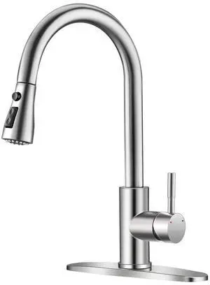 Brushed Nickel Kitchen Faucets with Pull Down Sprayer Kitchen Sink Faucet with Pull Out Sprayer Single Hole Deck Mount Single Handle Stainless Steel Grifos De Cocina 866068SN Brushed Nickel Kitchen Faucets with Pull Down Sprayer Kitchen Sink Faucet with Pull Out Sprayer Single Hole Deck Mount Single Handle Stainless Steel Grifos De Cocina 866068SN