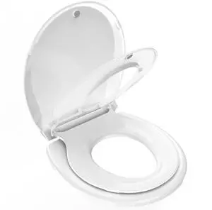 Toilet Seat with Toddler Seat, Potty Training Toilet Seat Round 2 in 1 Soft Close Quiet No Slapping, Magnetic Absorption, Easy to Install and Clean,White Toilet Seat with Toddler Seat, Potty Training Toilet Seat Round 2 in 1 Soft Close Quiet No Slapping, Magnetic Absorption, Easy to Install and Clean,White
