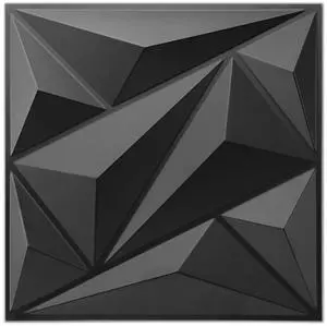 33 Pack 3D Wall Panels Diamond, Black, 12''x12'' | PVC Accent Wall Panels for Interior Wall Decor, Living Room, Lobby Bedroom Hotel Office, Cover 32.Sq.Ft 33 Pack 3D Wall Panels Diamond, Black, 12''x12'' | PVC Accent Wall Panels for Interior Wall Decor, Living Room, Lobby Bedroom Hotel Office, Cover 32.Sq.Ft