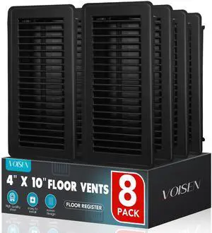 Floor Register 4x10, 8 Pack Black Floor Vent Covers | Heavy Duty Steel Walkable Floor Vents,Vent Covers for Home Floor Floor Register 4x10, 8 Pack Black Floor Vent Covers | Heavy Duty Steel Walkable Floor Vents,Vent Covers for Home Floor
