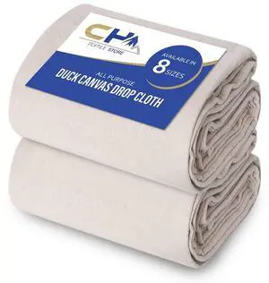 Canvas Painters Drop Cloth (Size 6 x 9 Feet - Pack of 2) - Pure Cotton Paint Drop Cloth for Painting, Curtains, Furniture & Floor Protection - All Purpose Thick Canvas tarp with Double Stitched Edges Canvas Painters Drop Cloth (Size 6 x 9 Feet - Pack of 2) - Pure Cotton Paint Drop Cloth for Painting, Curtains, Furniture & Floor Protection - All Purpose Thick Canvas tarp with Double Stitched Edges