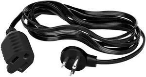Flat Plug Extension Cord 12 Ft with Slim Space-Saving Plug Design, Thin Flat Cable Low Profile Power Cord 3 Prong Grounded Wire, 16 Gauge 13 A/125 V-Black-ETL Certified Flat Plug Extension Cord 12 Ft with Slim Space-Saving Plug Design, Thin Flat Cable Low Profile Power Cord 3 Prong Grounded Wire, 16 Gauge 13 A/125 V-Black-ETL Certified