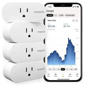 Energy Monitoring Smart Plug, WiFi Smart Outlet Plug Works with Alexa and Google Home - 15a Outlet with Timer, Mobile App, Home Energy Monitor, Scheduling - 2.4ghz WiFi Only (4 Pack) Energy Monitoring Smart Plug, WiFi Smart Outlet Plug Works with Alexa and Google Home - 15a Outlet with Timer, Mobile App, Home Energy Monitor, Scheduling - 2.4ghz WiFi Only (4 Pack)
