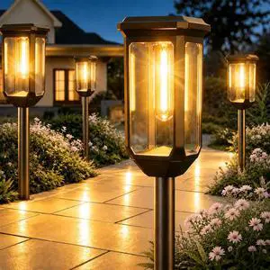 Solar Pathway Lights Outdoor 8 Pack, Bright Solar Garden Lights | IP65 Waterproof Shatterproof, Auto On/Off Landscape Lighting for Yard Lawn Patio Walkway Driveway Decor 3000K Solar Pathway Lights Outdoor 8 Pack, Bright Solar Garden Lights | IP65 Waterproof Shatterproof, Auto On/Off Landscape Lighting for Yard Lawn Patio Walkway Driveway Decor 3000K