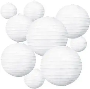 White Paper Lanterns 10Pcs 4/6/8/10/12 Inch Round Chinese Lamp | Paper lanterns party decorations,Chinese/Japanese Paper Lanterns,Birthday,Wedding,Christmas,Bridal Home decorative outdoor White Paper Lanterns 10Pcs 4/6/8/10/12 Inch Round Chinese Lamp | Paper lanterns party decorations,Chinese/Japanese Paper Lanterns,Birthday,Wedding,Christmas,Bridal Home decorative outdoor