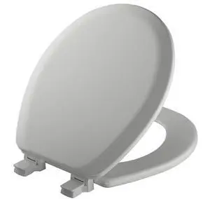 Cameron Silver Toilet Seat, Non Slip Heavy Duty Wood, Easy Clean, Made in USA, Round Cameron Silver Toilet Seat, Non Slip Heavy Duty Wood, Easy Clean, Made in USA, Round