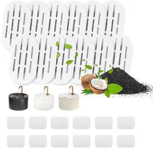 Ceramic Cat Water Fountain Filters, 12 Filters and 12 Sponges | Triple-Layer Filter, Cotton, Activated Carbon and Ion Exchange Resin, Pre-Soak 5 Minutes, Replace Every 1-2 Weeks, Verify Fit Ceramic Cat Water Fountain Filters, 12 Filters and 12 Sponges | Triple-Layer Filter, Cotton, Activated Carbon and Ion Exchange Resin, Pre-Soak 5 Minutes, Replace Every 1-2 Weeks, Verify Fit