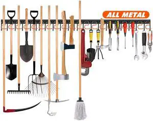 68'' All Metal Garden Tool Organizer Adjustable Garage Tool Organizer Wall Mount Garage Organizers and Storage with Heavy Duty Hooks Tool Hangers for Garage Wall, Shed, Garden 68'' All Metal Garden Tool Organizer Adjustable Garage Tool Organizer Wall Mount Garage Organizers and Storage with Heavy Duty Hooks Tool Hangers for Garage Wall, Shed, Garden