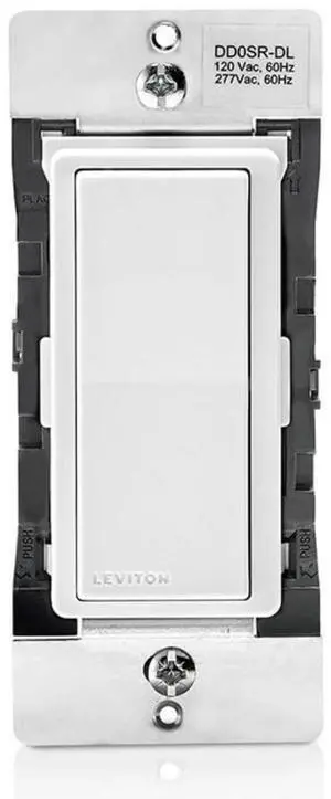 Decora Smart Switch Companion for Multi-Location Switching with Locator LED (Not for stand-alone use), 120/277VAC, 60Hz DD0SR-DLZ, White, Ivory, Light Almond Decora Smart Switch Companion for Multi-Location Switching with Locator LED (Not for stand-alone use), 120/277VAC, 60Hz DD0SR-DLZ, White, Ivory, Light Almond