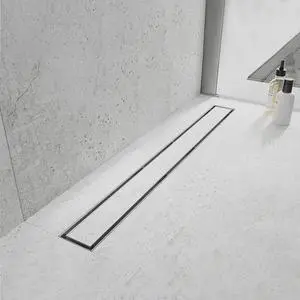 24"Linear Shower Drain Brushed Silver Drain with Tile Insert Grate | AISI 304 Stainless Steel Fast Drainage Rectangle Hidden Shower Trench,Detachable Hair Catcher Easy to install,Leveling Feet 24"Linear Shower Drain Brushed Silver Drain with Tile Insert Grate | AISI 304 Stainless Steel Fast Drainage Rectangle Hidden Shower Trench,Detachable Hair Catcher Easy to install,Leveling Feet