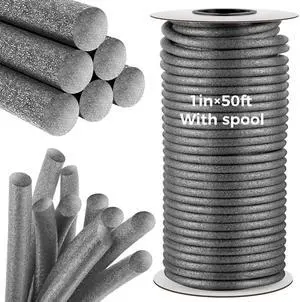 1 Roll 1 Inch X 50 ft Foam Backer Rod for Gaps Joints,Gray | Caulk Saver Concrete Crack Filler, Weather Stripping Seal, Door Window Insulation, Backing Rod Expansion Joints 1 Roll 1 Inch X 50 ft Foam Backer Rod for Gaps Joints,Gray | Caulk Saver Concrete Crack Filler, Weather Stripping Seal, Door Window Insulation, Backing Rod Expansion Joints