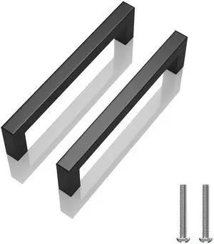 Matte Black 5 Inch Cabinet Handles, 30 Pack Cabinet Pulls | Square Kitchen Cabinet Handles, Included Screws, Easy Install, Stainless Steel, For Bathroom, Bedroom, Cupboard Cabinet Matte Black 5 Inch Cabinet Handles, 30 Pack Cabinet Pulls | Square Kitchen Cabinet Handles, Included Screws, Easy Install, Stainless Steel, For Bathroom, Bedroom, Cupboard Cabinet