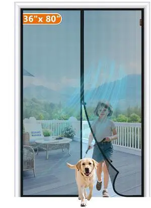 Magnetic Screen Door Fits Door Size 36"x 80", Heavy Duty Mesh | 38" x 81" Heavy Duty Door Screen Magnetic Closure & Windproof Fastener, Pet Friendly Front Screen Door Magnets, Black Magnetic Screen Door Fits Door Size 36"x 80", Heavy Duty Mesh | 38" x 81" Heavy Duty Door Screen Magnetic Closure & Windproof Fastener, Pet Friendly Front Screen Door Magnets, Black