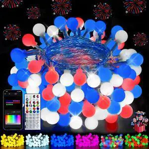 78ft 200LED Smart Color Changing Globe String Lights Indoor APP Control | Fairy Lights Plug in with Remote, Music Syn, Clear Wire Twinkle Light for Bedroom, Multicolor & Modes, Waterproof, Room Decor 78ft 200LED Smart Color Changing Globe String Lights Indoor APP Control | Fairy Lights Plug in with Remote, Music Syn, Clear Wire Twinkle Light for Bedroom, Multicolor & Modes, Waterproof, Room Decor