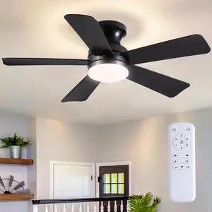 41 inch Ceiling Fans with Lights, Black Flush Mount Ceiling Fan with Remote, 3CCT, LED Dimmable, Reversible, 6 Fan Speeds, Quite Low Profile Ceiling Fan with Lights Modern Bedroom Kitchen Indoor 41 inch Ceiling Fans with Lights, Black Flush Mount Ceiling Fan with Remote, 3CCT, LED Dimmable, Reversible, 6 Fan Speeds, Quite Low Profile Ceiling Fan with Lights Modern Bedroom Kitchen Indoor