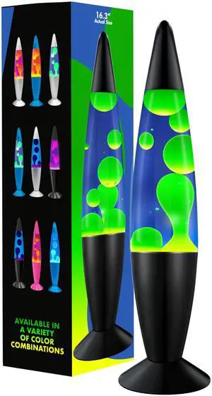 16" Beautiful Lamp- Blue with Yellow/Green Wax, Relaxing Liquid Lamp for Living Room Office Bedroom Adults Teens Kids, Magma Light, Night Light Nightlight, Home Decor 16" Beautiful Lamp- Blue with Yellow/Green Wax, Relaxing Liquid Lamp for Living Room Office Bedroom Adults Teens Kids, Magma Light, Night Light Nightlight, Home Decor