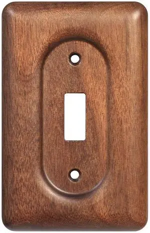 Solid Walnut Light Switch Cover Decorative Single Toggle Wall Plate for Rustic Contemporary Interiors Solid Walnut Light Switch Cover Decorative Single Toggle Wall Plate for Rustic Contemporary Interiors