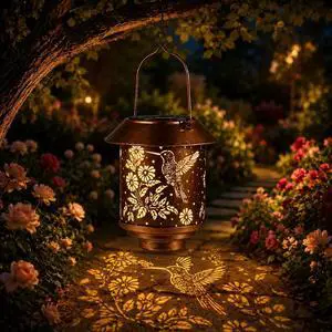 Solar Lantern Outdoor Hanging Gifts for Women Mom Grandma(Hummingbirds) | Metal Garden Lantern with Flower Shadow Projection, Decorative Solar Light for Patio Porch Yard Tree Garden Lovers Solar Lantern Outdoor Hanging Gifts for Women Mom Grandma(Hummingbirds) | Metal Garden Lantern with Flower Shadow Projection, Decorative Solar Light for Patio Porch Yard Tree Garden Lovers