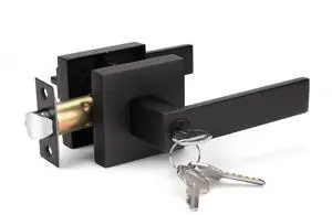 Exterior Door Handle Heavy Duty Keyed Entry Door Lever Set(Not Keyed Alike) Entrance Handleset, Matte Black Finish, Left or Right Handing Door Handle 2.13 lb One Lever Exterior Door Handle Heavy Duty Keyed Entry Door Lever Set(Not Keyed Alike) Entrance Handleset, Matte Black Finish, Left or Right Handing Door Handle 2.13 lb One Lever