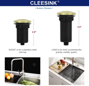 Sink Top Air Switch Kit Garbage Disposal Part by (LONG/3.5", Brushed Gold) Sink Top Air Switch Kit Garbage Disposal Part by (LONG/3.5", Brushed Gold)