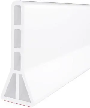 3" High Shower Threshold Water Dam 59 IN Collapsible Shower Water Splash Guard for Curbless Shower Threshold Barrier Water Stopper for Wet and Dry Separation Bathroom and Kitchen (White) 3" High Shower Threshold Water Dam 59 IN Collapsible Shower Water Splash Guard for Curbless Shower Threshold Barrier Water Stopper for Wet and Dry Separation Bathroom and Kitchen (White)