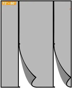 Magnetic Screen Door, for Sliding Doors 72" x 80", Black | Screen Size 74" x 81", Double-Sided Opening, Reinforced Mesh with Strong Magnets, For French Front/Back Patio Doors Magnetic Screen Door, for Sliding Doors 72" x 80", Black | Screen Size 74" x 81", Double-Sided Opening, Reinforced Mesh with Strong Magnets, For French Front/Back Patio Doors