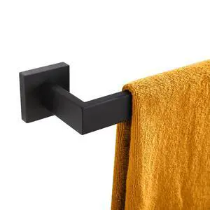 24-Inch Single Towel Bar, Bathroom Kitchen Towel Holder, Wall Mounted SUS304 Stainless Steel Towel Rack, Matte Black, B4003BK-L24 24-Inch Single Towel Bar, Bathroom Kitchen Towel Holder, Wall Mounted SUS304 Stainless Steel Towel Rack, Matte Black, B4003BK-L24