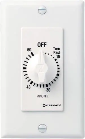 SW60MWK 60-Minute Spring-Wound Timer, White | Energy-Saving Mechanical Control for Lights and Appliances, Easy Install with No Neutral Wire Required SW60MWK 60-Minute Spring-Wound Timer, White | Energy-Saving Mechanical Control for Lights and Appliances, Easy Install with No Neutral Wire Required