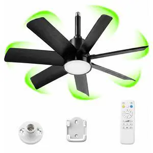 28 Inch Socket Fan Light with Remote Control, Screw in E26/E27 Ceiling Fan with LED Light, 3000-6000K Dimmable Color Temp, 6 Speeds, Timer, for Bedroom Kitchen Living Room Garage, Black 28 Inch Socket Fan Light with Remote Control, Screw in E26/E27 Ceiling Fan with LED Light, 3000-6000K Dimmable Color Temp, 6 Speeds, Timer, for Bedroom Kitchen Living Room Garage, Black