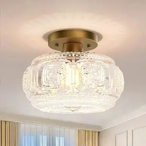 Globe Glass Semi Flush Mount Ceiling Light Fixture, Vintage Gold | Beautiful Light Shadow, Easy to Install, Bright Ambiance, Modern Lighting for Hallway Entryway Kitchen Bathroom Bedroom Globe Glass Semi Flush Mount Ceiling Light Fixture, Vintage Gold | Beautiful Light Shadow, Easy to Install, Bright Ambiance, Modern Lighting for Hallway Entryway Kitchen Bathroom Bedroom