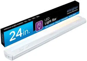 24 Inch Plug in Under Cabinet Light with 5 Color Temperatures | Dimmable 1561 Lumens, Soft White to Daylight Lighting, One-Touch Sync Linkable Under Cabinet Lighting for Kitchen, ETL Listed 24 Inch Plug in Under Cabinet Light with 5 Color Temperatures | Dimmable 1561 Lumens, Soft White to Daylight Lighting, One-Touch Sync Linkable Under Cabinet Lighting for Kitchen, ETL Listed