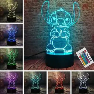 3D Illusion Night Light, 16 Color Night Light - 3D LED Intelligent Remote Control Lamp for Children's Room Decoration and Children's Gifts 3D Illusion Night Light, 16 Color Night Light - 3D LED Intelligent Remote Control Lamp for Children's Room Decoration and Children's Gifts