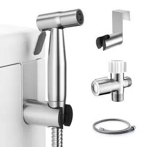 Handheld Bidet Sprayer, Muslim Shower, Adjustable Pressure | Bidet Attachment for Toliet, Adjustable Pressure, Stainless Steel Body, Feminine Wash, Cloth Diaper Rinse, Leak-Free Hose Handheld Bidet Sprayer, Muslim Shower, Adjustable Pressure | Bidet Attachment for Toliet, Adjustable Pressure, Stainless Steel Body, Feminine Wash, Cloth Diaper Rinse, Leak-Free Hose