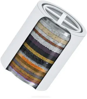 Filtered Shower Head Replacement Filter, 20-Stage, 1 Pack | 20-stage filtration for chlorine, heavy metals & hard water; restores hair & skin health, fits filtered showerhead Filtered Shower Head Replacement Filter, 20-Stage, 1 Pack | 20-stage filtration for chlorine, heavy metals & hard water; restores hair & skin health, fits filtered showerhead