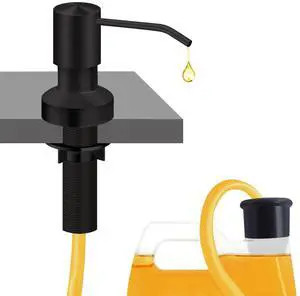 Sink Soap Dispenser for Kitchen Sink, Countertop Built in Sink Soap Dispenser with 47Extension Tube kit, No Need to Fill The Little Bottle Again (Black) Sink Soap Dispenser for Kitchen Sink, Countertop Built in Sink Soap Dispenser with 47Extension Tube kit, No Need to Fill The Little Bottle Again (Black)