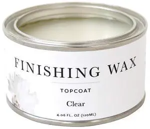 Finishing Wax - Protective topcoat Paint - Use on interior furniture, cabinets, walls, home decor and accessories - Odor-Free, Non-Hazardous - Clear - 120 ml Finishing Wax - Protective topcoat Paint - Use on interior furniture, cabinets, walls, home decor and accessories - Odor-Free, Non-Hazardous - Clear - 120 ml