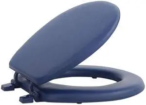 Soft Standard Vinyl Toilet Seat, Navy, 17 in | Toilet-Seat Construction: Contoured Seat Profile and Durable Finish Create a Polished Fixture Update Soft Standard Vinyl Toilet Seat, Navy, 17 in | Toilet-Seat Construction: Contoured Seat Profile and Durable Finish Create a Polished Fixture Update