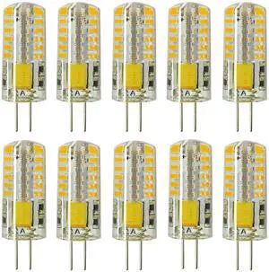 RAYHOO 10pcs G4 LED Bulbs JC Bi-Pin Base Light Bulbs 3W AC/DC 12V 20W-30W T3 Halogen Bulb Replacement Landscape Bulbs(Warm White 3000K) RAYHOO 10pcs G4 LED Bulbs JC Bi-Pin Base Light Bulbs 3W AC/DC 12V 20W-30W T3 Halogen Bulb Replacement Landscape Bulbs(Warm White 3000K)