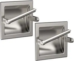 Toilet Paper Holder 2 Pack, Recessed Pivoting Toilet Paper Holder Wall Mount Stainless Steel for Large Rolls in Bathroom (Brushed Nickel) Toilet Paper Holder 2 Pack, Recessed Pivoting Toilet Paper Holder Wall Mount Stainless Steel for Large Rolls in Bathroom (Brushed Nickel)
