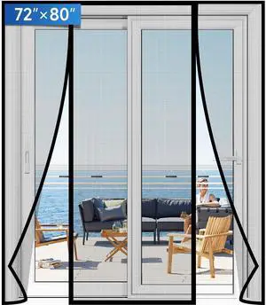 Magnetic Screen Door Upgraded PET Mesh Stronger Than Fiberglass and Polyester,Hands Free,Keeps Bugs Out,Pet & Kid Friendly,Suitable for Sliding Door,Large Patio Door and French Door-72''x80'' Magnetic Screen Door Upgraded PET Mesh Stronger Than Fiberglass and Polyester,Hands Free,Keeps Bugs Out,Pet & Kid Friendly,Suitable for Sliding Door,Large Patio Door and French Door-72''x80''