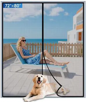 Upgraded PET Mesh Magnetic Screen Door Stronger Than Fiberglass and Polyester,Hands Free,Keep Bugs Out,Pet & Kid Friendly,Suitable for Sliding Doors,Patio and French Doors-72" X 80" Upgraded PET Mesh Magnetic Screen Door Stronger Than Fiberglass and Polyester,Hands Free,Keep Bugs Out,Pet & Kid Friendly,Suitable for Sliding Doors,Patio and French Doors-72" X 80"