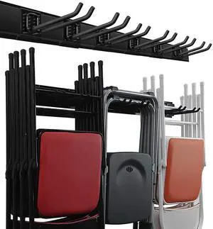 Garage Storage Organization Wall Mount, Garden Tool Rack Organizer Heavy Duty Folding Chair Hangers with 6 Adjustable Hooks 48inch Tracks Max Load 450lb Garage Storage Organization Wall Mount, Garden Tool Rack Organizer Heavy Duty Folding Chair Hangers with 6 Adjustable Hooks 48inch Tracks Max Load 450lb