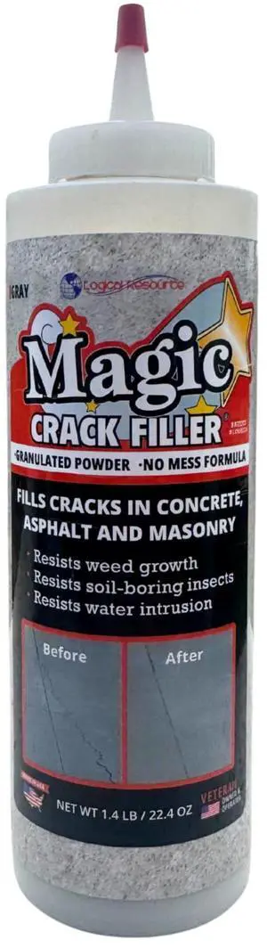 Gray 1.4 LB Bottle - Easy, No-Mess Crack Repair for Concrete, Masonry & Asphalt - Durable & Weather-Resistant Gray 1.4 LB Bottle - Easy, No-Mess Crack Repair for Concrete, Masonry & Asphalt - Durable & Weather-Resistant