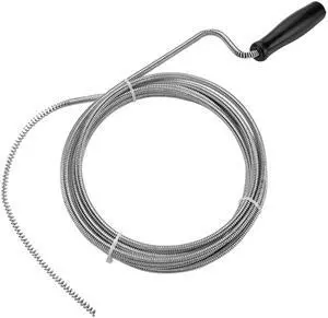 Metal Plumbers Snake for Drains, Sink, Pipe | 10 ft Small Thin Drain Snake Tool for Kitchen, Bathroom RV Toilet, AC Drain Line Unclogger Metal Plumbers Snake for Drains, Sink, Pipe | 10 ft Small Thin Drain Snake Tool for Kitchen, Bathroom RV Toilet, AC Drain Line Unclogger