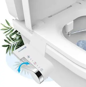 Bidet Attachment for Toilet, Non-Electric Bidet Ultra-Slim Dual Nozzle | Feminine/Rear Wash, Cold Water Bidets Sprayer for Existing Toilets with Adjustable Pressure Control 1-Min Install Bidet Attachment for Toilet, Non-Electric Bidet Ultra-Slim Dual Nozzle | Feminine/Rear Wash, Cold Water Bidets Sprayer for Existing Toilets with Adjustable Pressure Control 1-Min Install